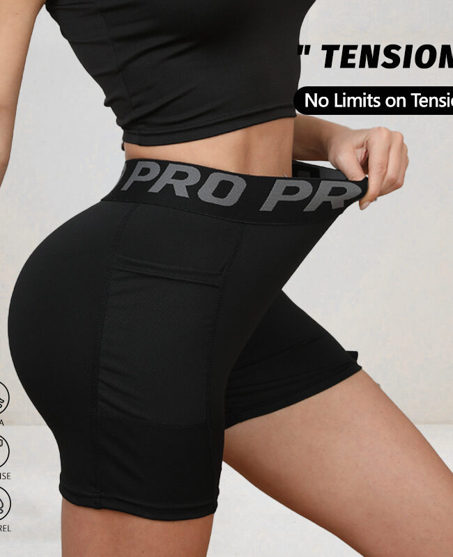 The Oceane Pro Fitness Yoga Shorts with Pockets Detail – La Rose Couture Trousers & Skirts