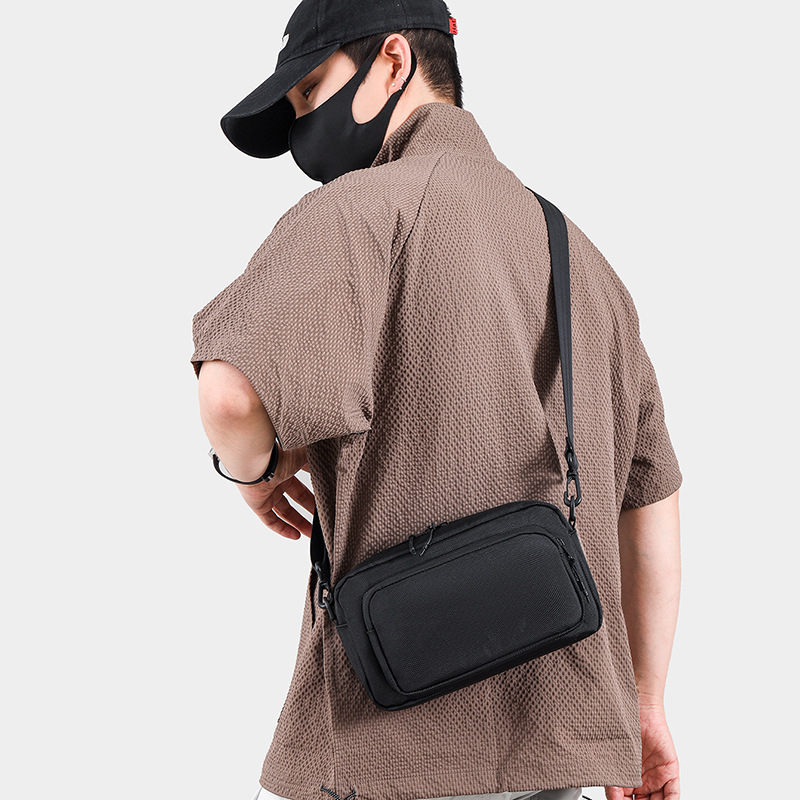 Men's Square Outdoor Casual Crossbody Bag Square Commuter Bag - Image 5