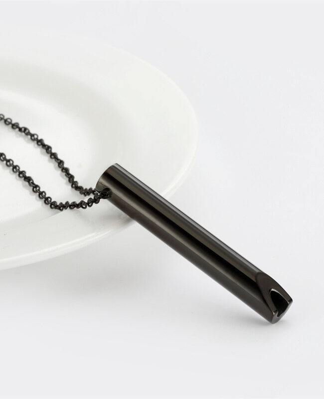 The Madeleine Mindfulness Breathing Whistle Pendant Necklace Detail – La Rose Couture Jewellery & Accessories