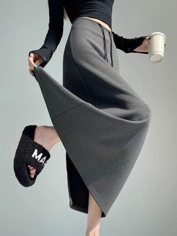 Womens High Waist Straight Cut A-Line Skirt - Image 4