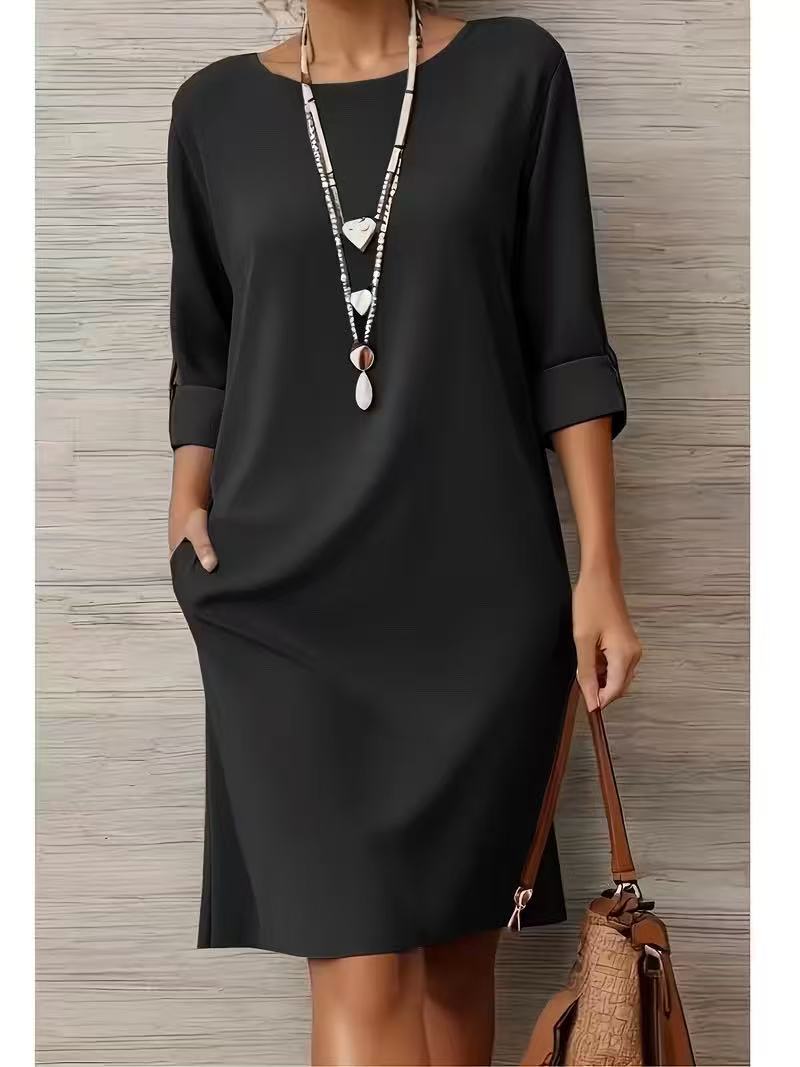 Mid-Sleeve Dress - Image 4