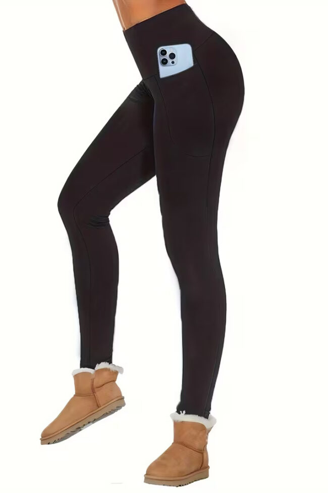 The Fleur Lambswool Fleece Lined High Waist Slim Fit Leggings Detail – La Rose Couture Trousers & Skirts