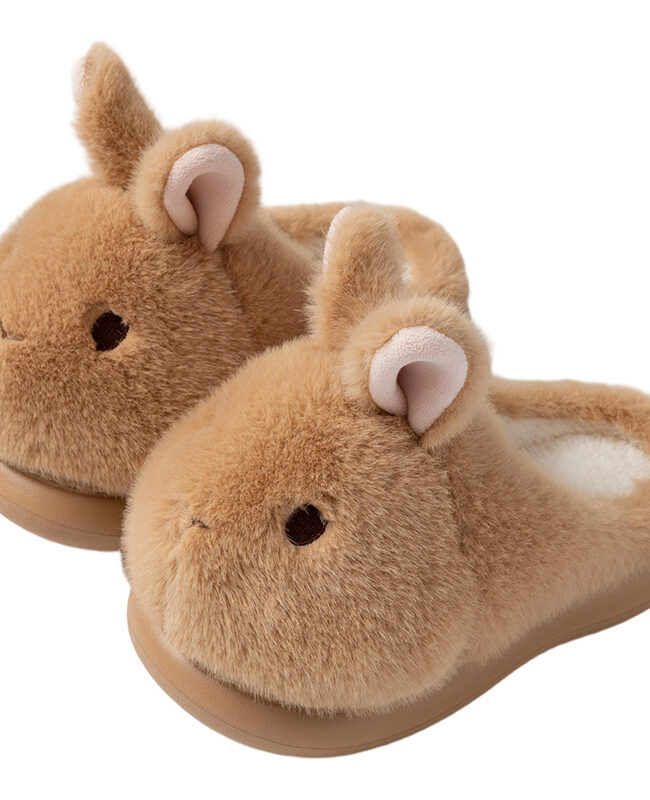 The Apolline Plush Rabbit Slippers Winter Indoor Warm House Shoes Detail – La Rose Couture Shoes & Footwear