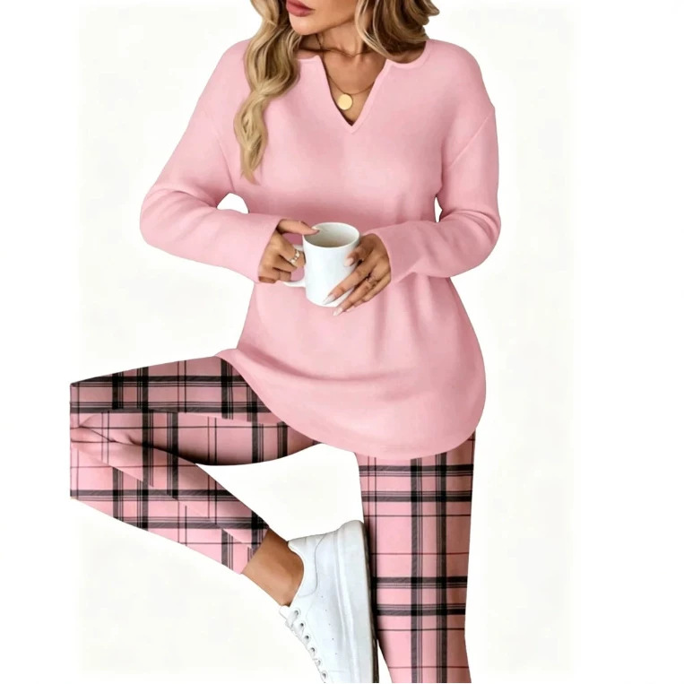 Loose Top Plaid Pants - Image 3