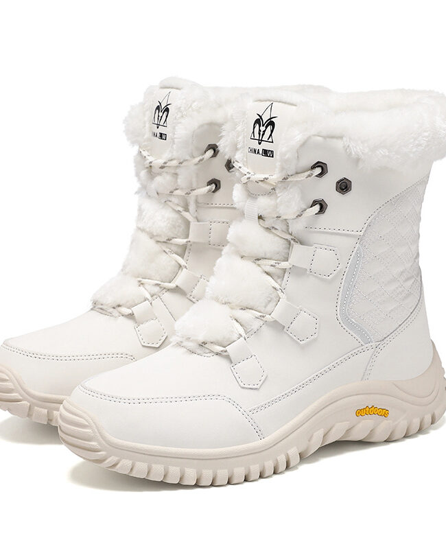 The Jeanne Waterproof Snow Boots Winter Warm Plush Lined Detail – La Rose Couture Shoes & Footwear