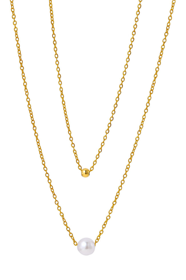 Double Layer Imitation Pearl Necklace Detail – La Rose Couture Jewellery & Accessories