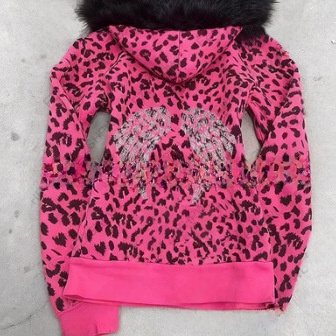 Womens Rabbit Hair Blend Zipper Jacket - Image 2