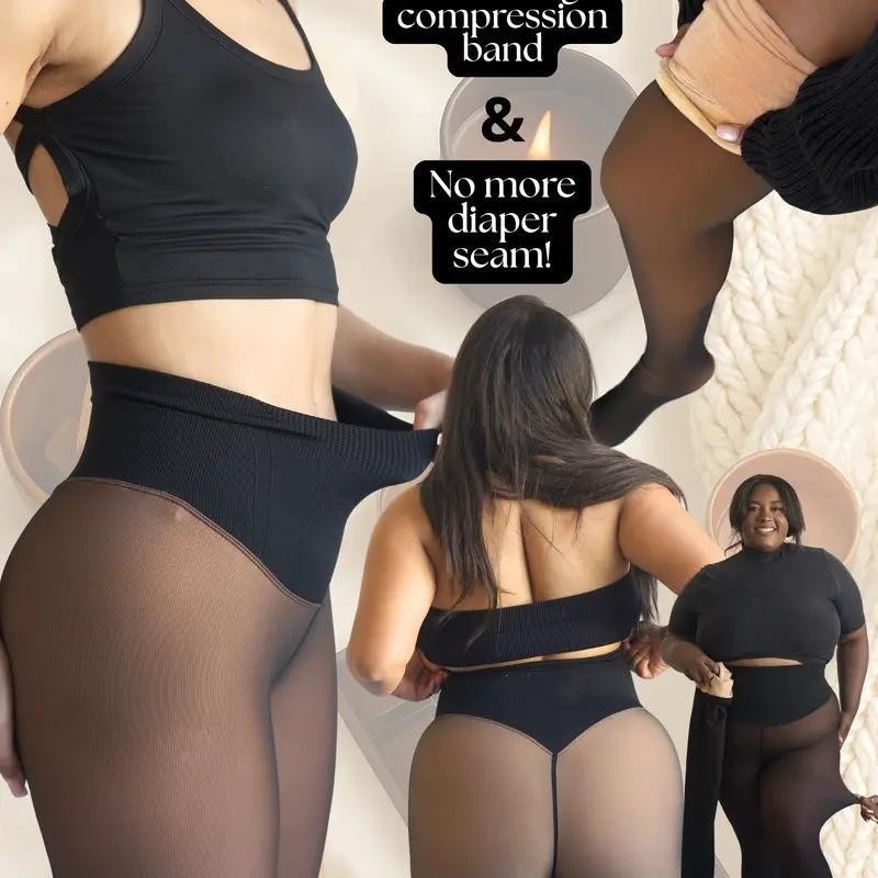 Fleece Lined Shaping Pantyhose
