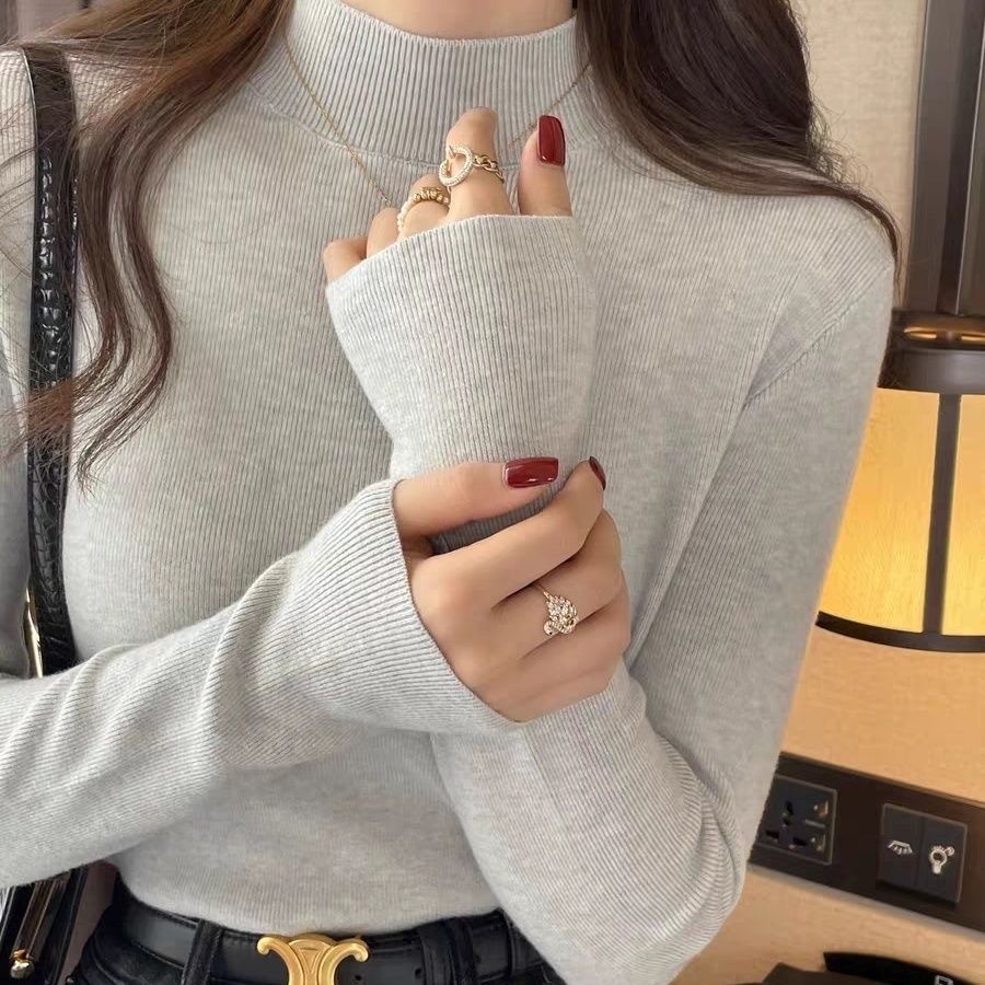 Half Turtleneck Slim Fit Sweater - Image 3