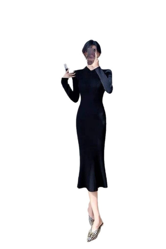 The Victoire Retro Slim Fit Knit Mermaid Dress Detail – La Rose Couture Dresses & Gowns