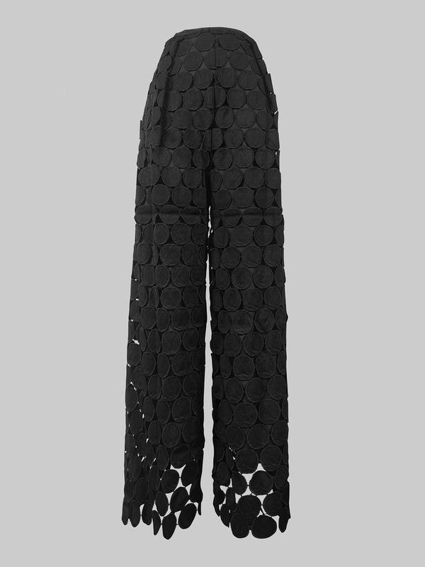 Womens Wide Leg Cropped Pants - Image 2