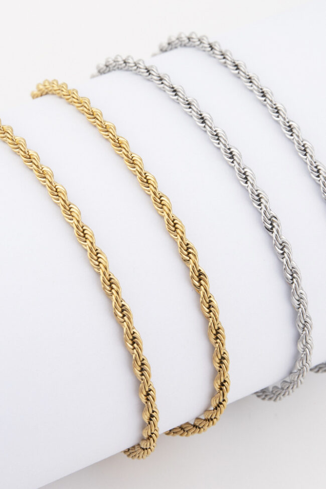 The Therese Stainless Steel Twist Chain Detail – La Rose Couture Jewellery & Accessories