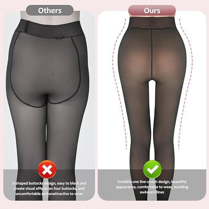 Fleece Lined Shaping Pantyhose - Image 2