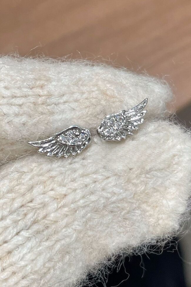 The Gisele Titanium Steel Wing Earrings Detail – La Rose Couture Jewellery & Accessories