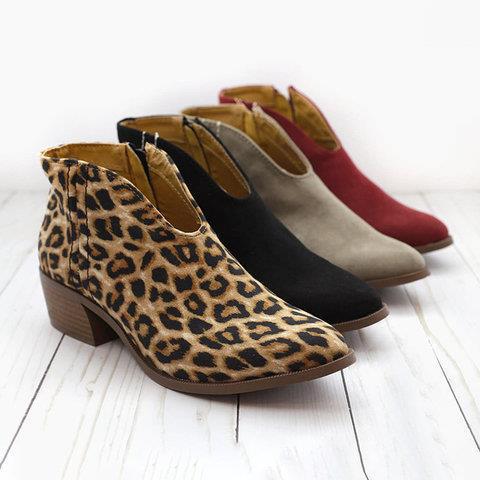 Womens Leopard Print Boots - Image 3