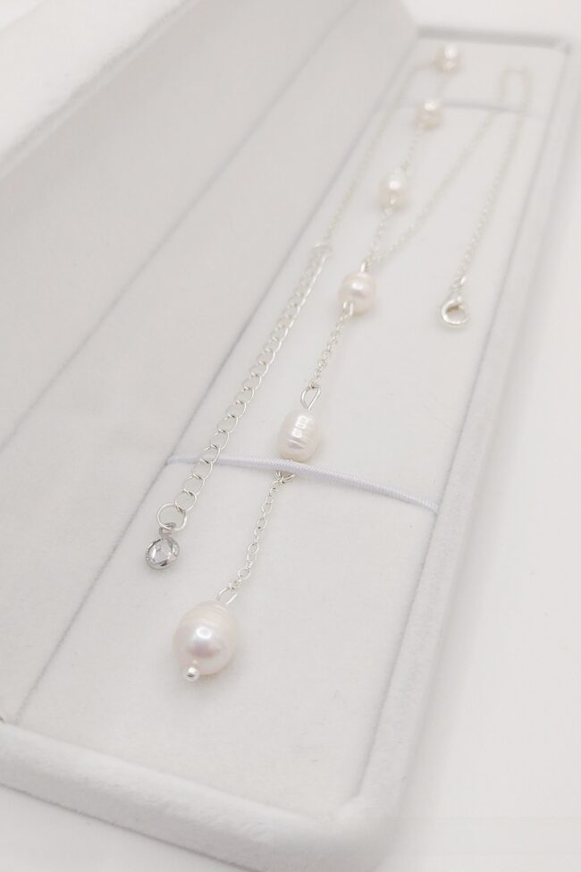 The Amelie Pearl Geometry Necklace Detail – La Rose Couture Jewellery & Accessories