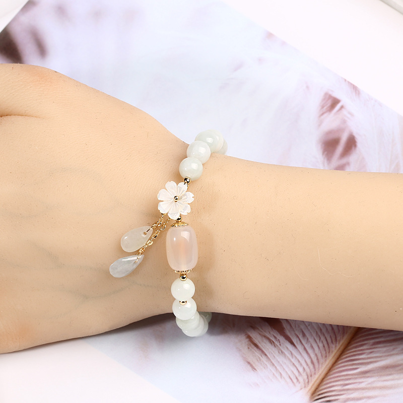 Natural jade bracelet 14k package gold - Image 2