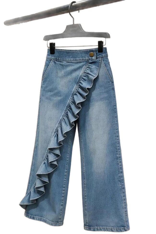 The Carine Vintage High Waist Straight Leg Jeans Detail – La Rose Couture Trousers & Skirts