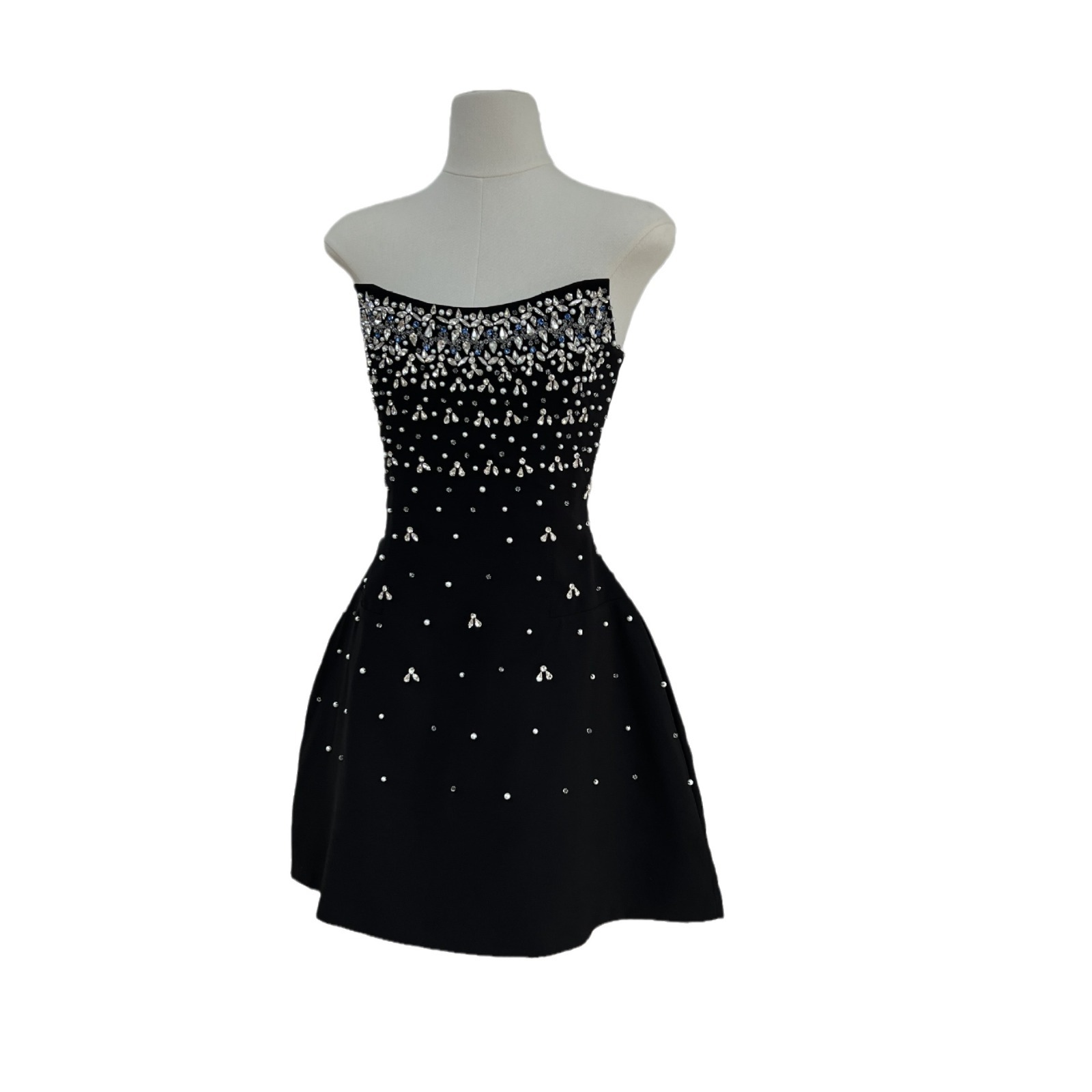 Hand-sewn high-end hourglass-shaped dress without shoulder straps - Image 3