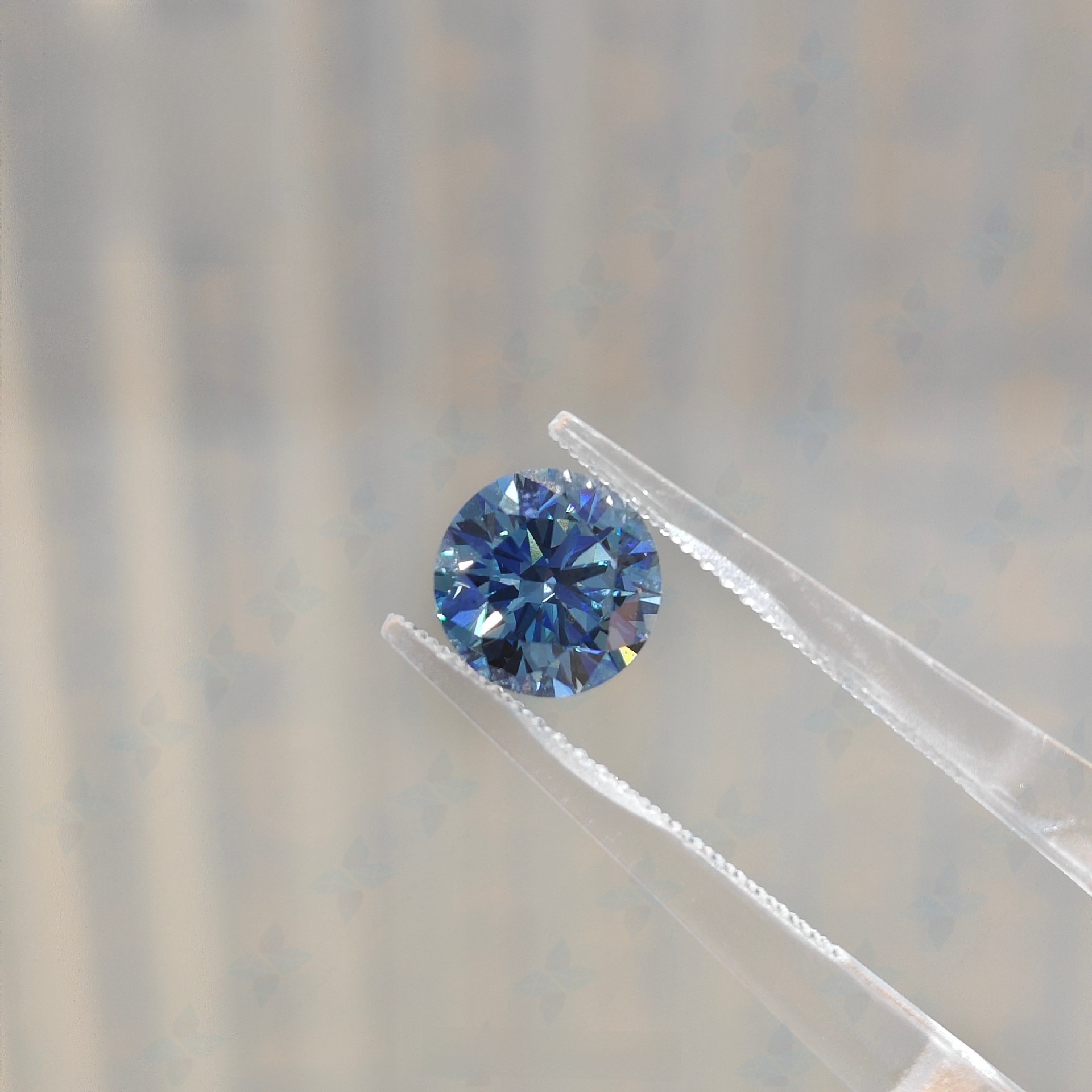 Round Blue Lab Grown Loose Diamond - Image 5