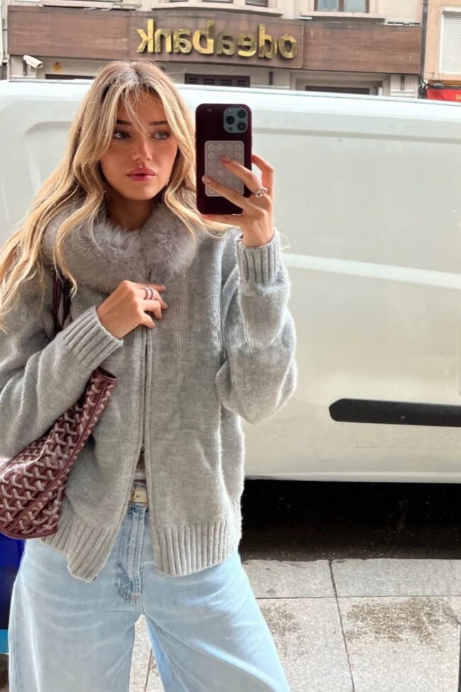 The Elodie Thick Hooded Sweater Coat – La Rose Couture Coats & Jackets