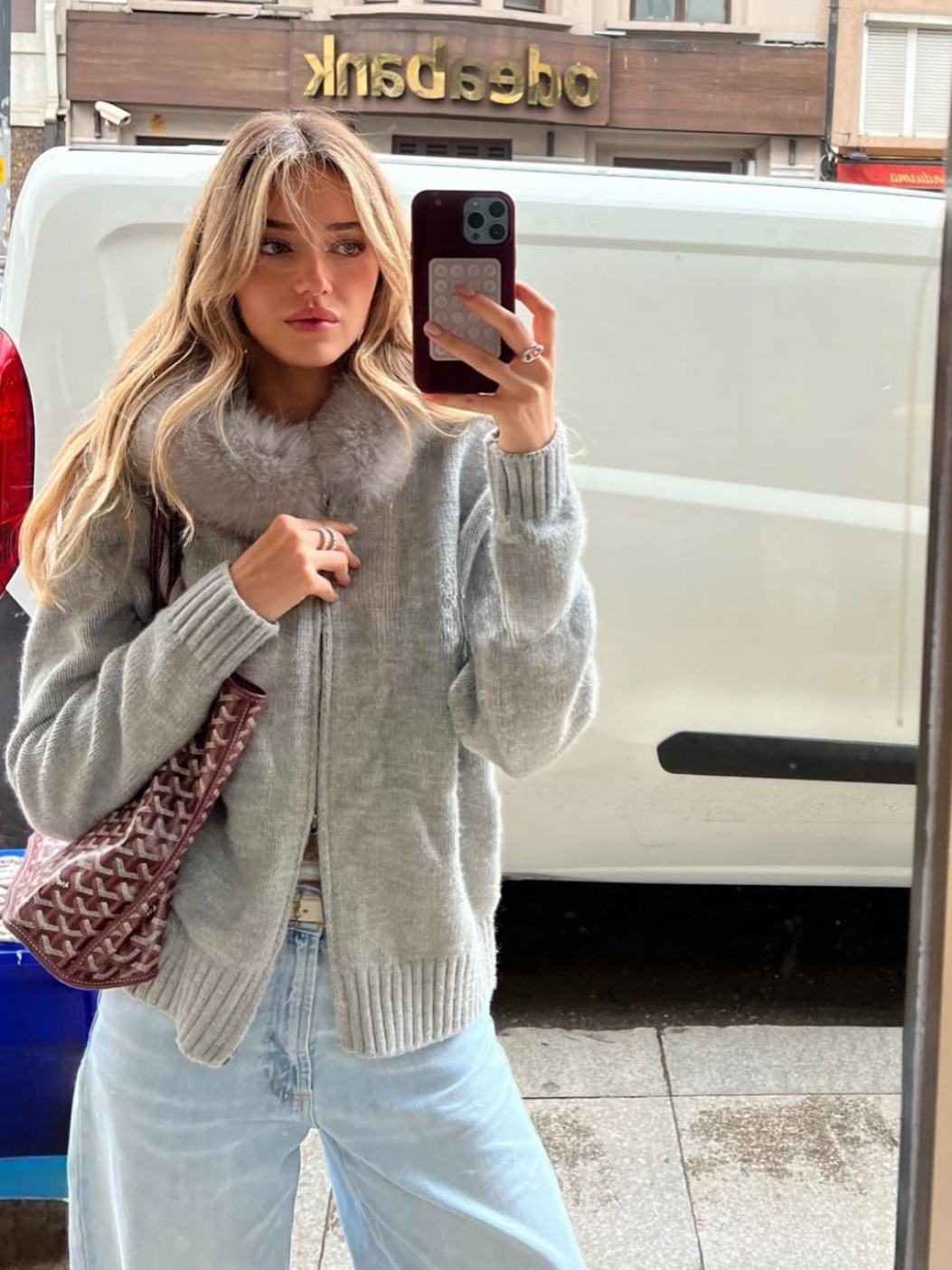 Women's thick hooded sweater coat