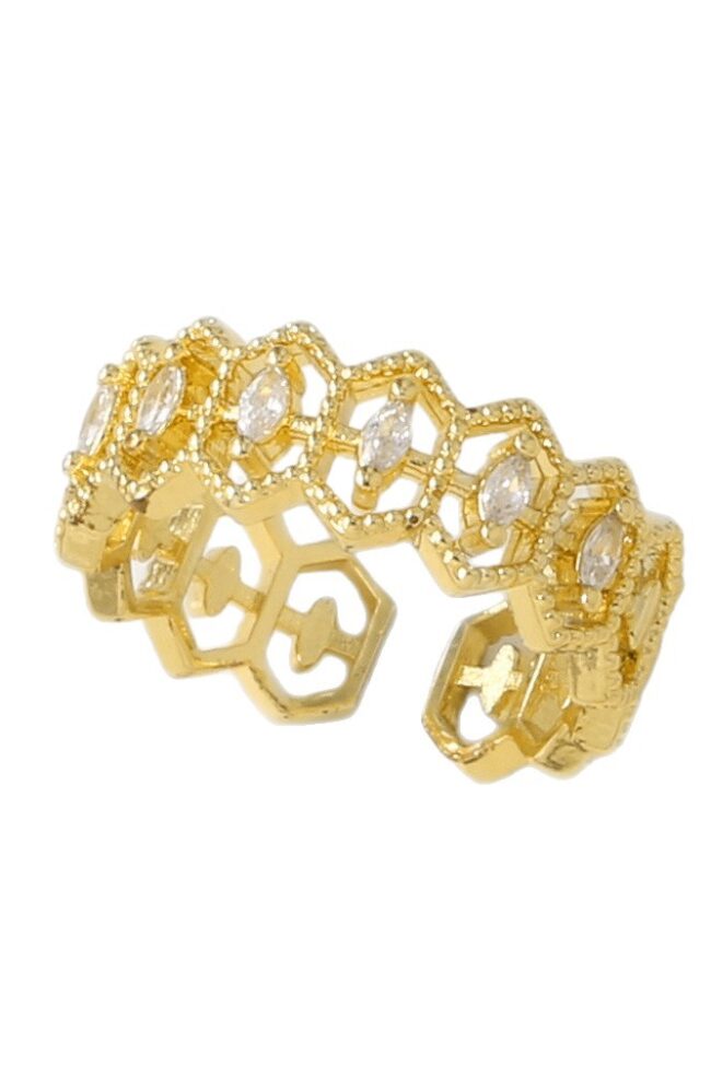 The Aurelia Vintage Copper Gold Plated Adjustable Ring Detail – La Rose Couture Jewellery & Accessories