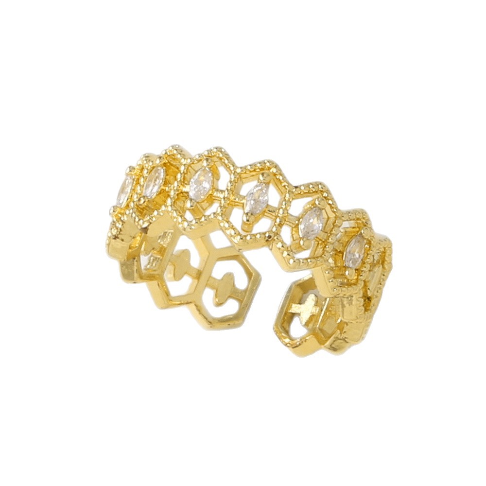 Vintage Copper Gold Plated Adjustable Ring - Image 5
