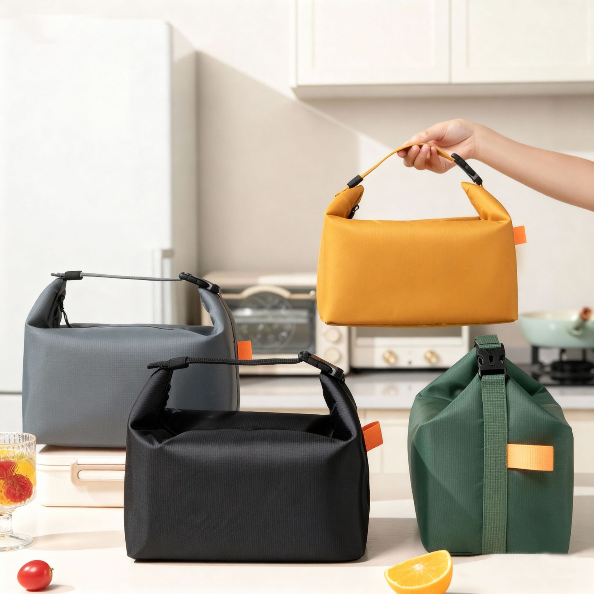 Simple Portable Insulated Lunch Bag Large Capacity Leakproof Thermal Lunch Tote