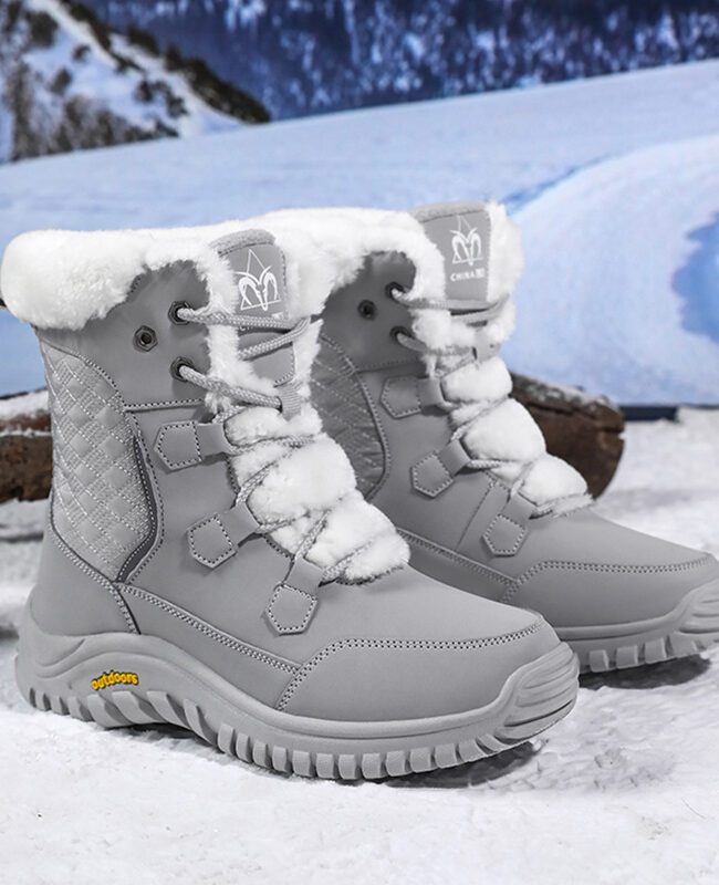 The Jeanne Waterproof Snow Boots Winter Warm Plush Lined Detail – La Rose Couture Shoes & Footwear