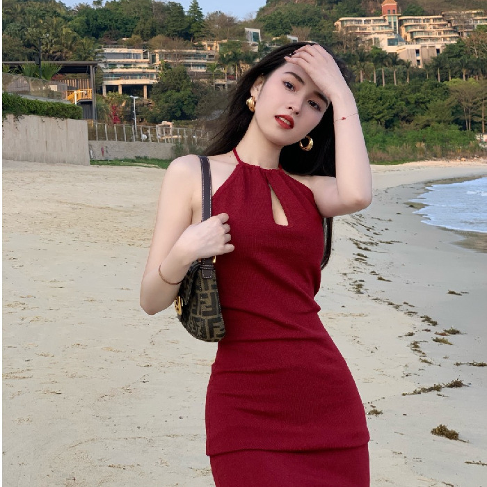 Halter Neck Slim Fit Dress