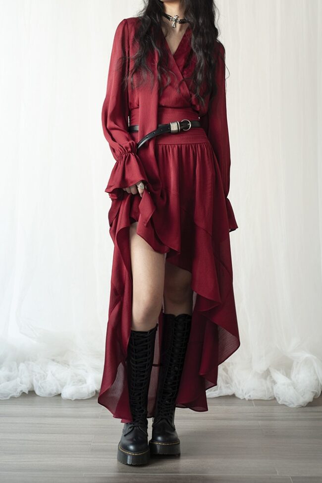The Manon a Slimming and Powerful Blouse Style Skirt – La Rose Couture Trousers & Skirts