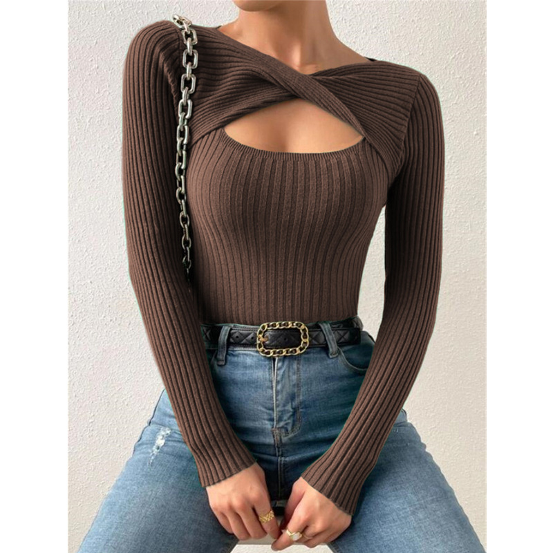 hollow pullover knitted sweater top - Image 5