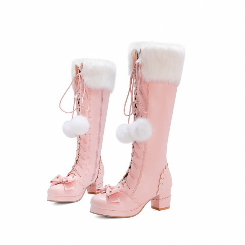 Lolita Fur Collar Winter Boots - Image 4