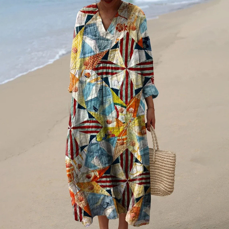 Long-sleeved casual loose-fitting dress - Image 4