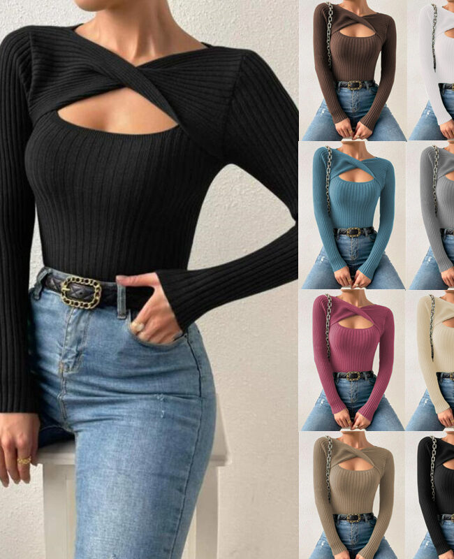 The Delphine Hollow Pullover Knitted Sweater Top – La Rose Couture Tops & Blouses