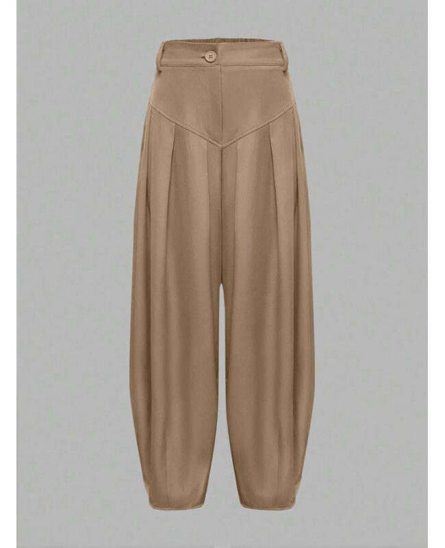 The Veronique High Waist Slim Fit Wide Leg Denim Pants Detail – La Rose Couture Trousers & Skirts