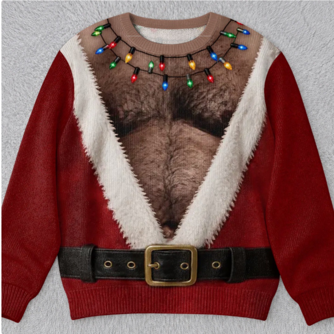 Men's Casual Loose Fit Corduroy Crew Neck Sweatshirt with Digital 3D Animal Print - Image 5