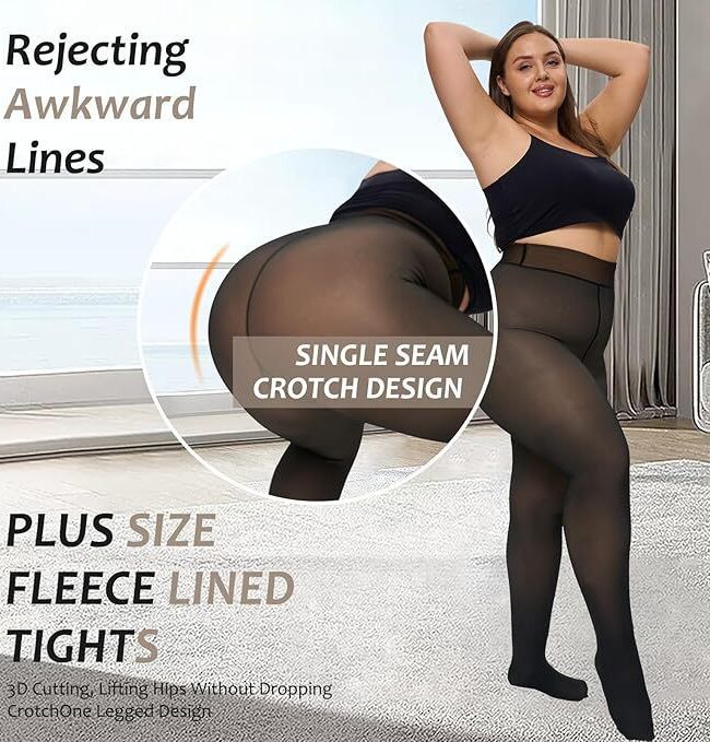 The Amelie Fleece Lined Shaping Pantyhose – La Rose Couture Trousers & Skirts
