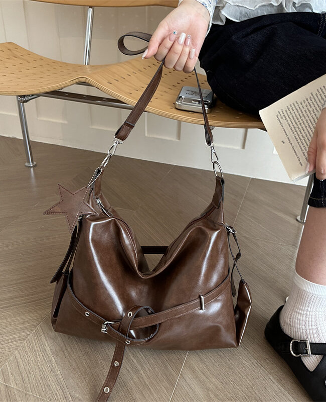 The Ophelie Large Capacity Pu Shoulder Bag Casual Soft Crossbody Detail – La Rose Couture Handbags & Clutches