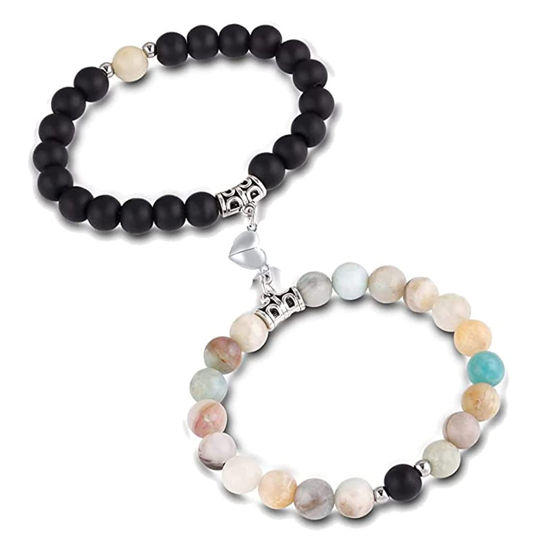 Magnetic Heart Clasp Couple Bracelet - Image 3