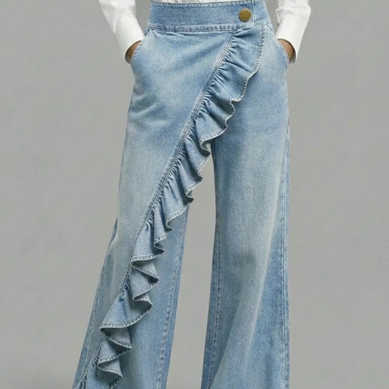 Vintage High Waist Straight Leg Jeans - Image 2