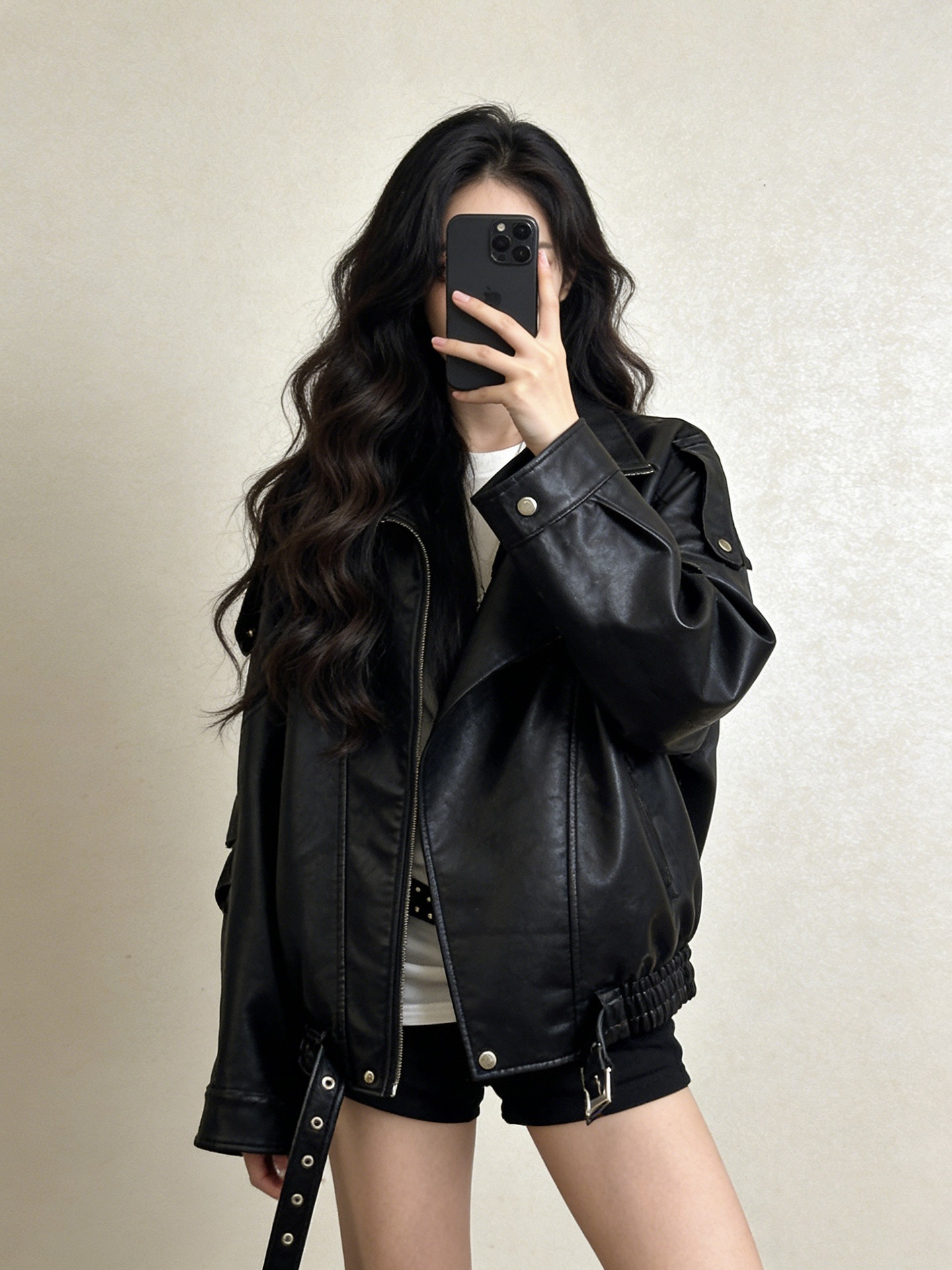cool and stylish loose PU leather jacket - Image 3
