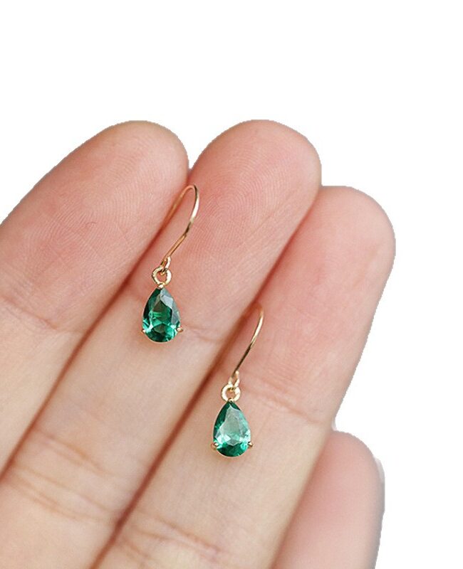 The Emmanuelle Teardrop Gemstone Earrings Detail – La Rose Couture Jewellery & Accessories