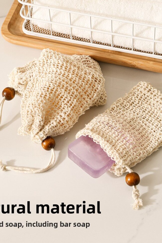 The Marlene Hanging Cotton Linen Soap Bag Detail – La Rose Couture Handbags & Clutches