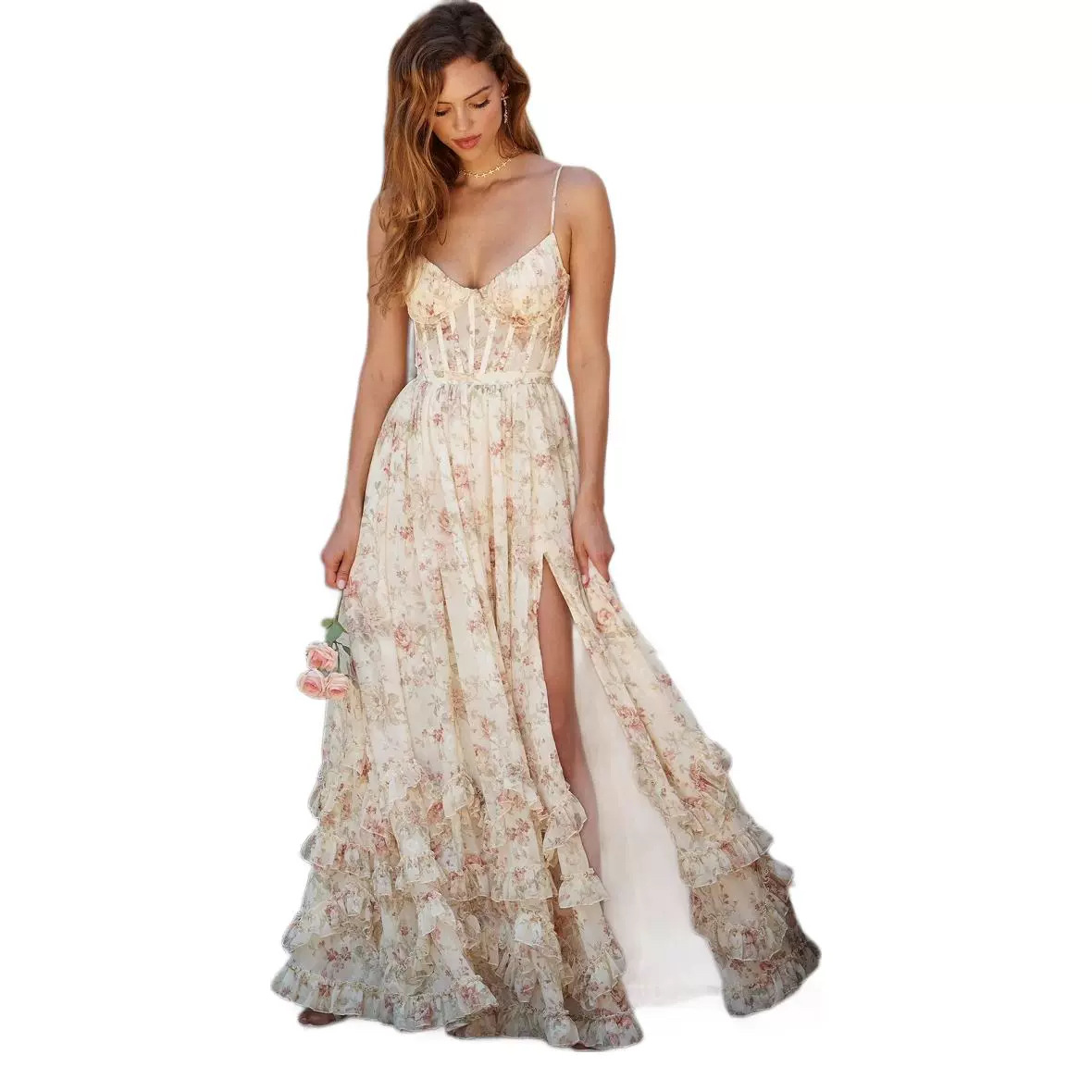 Floral long dress - Image 4