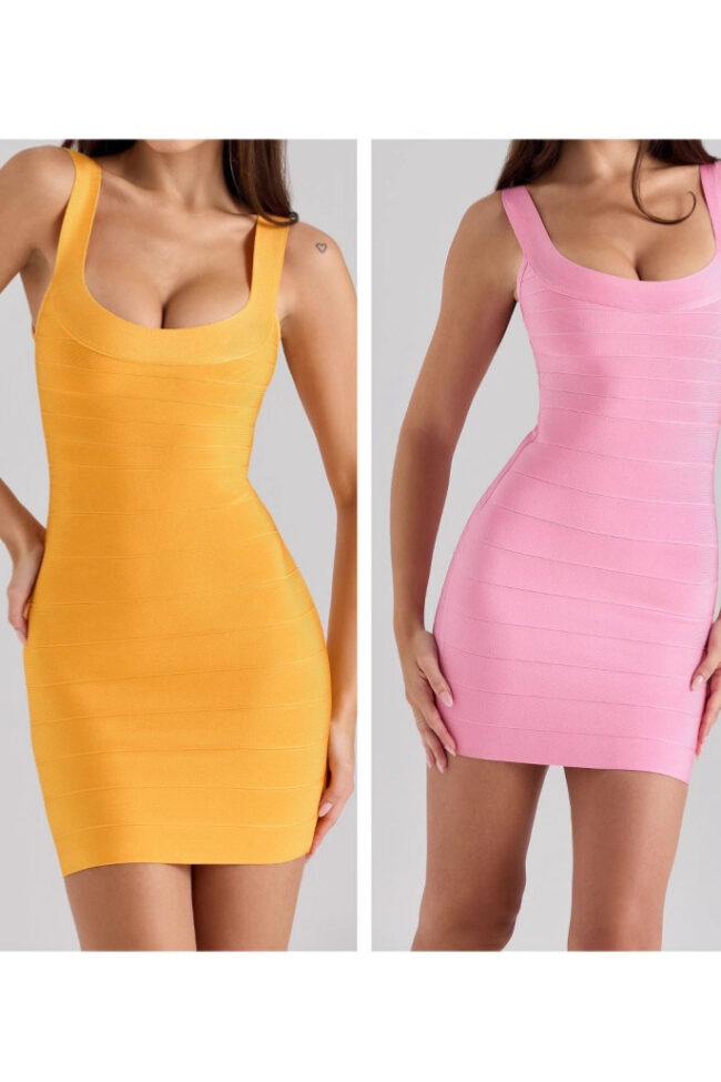 The Fabienne Knit Mini Dress Detail – La Rose Couture Dresses & Gowns