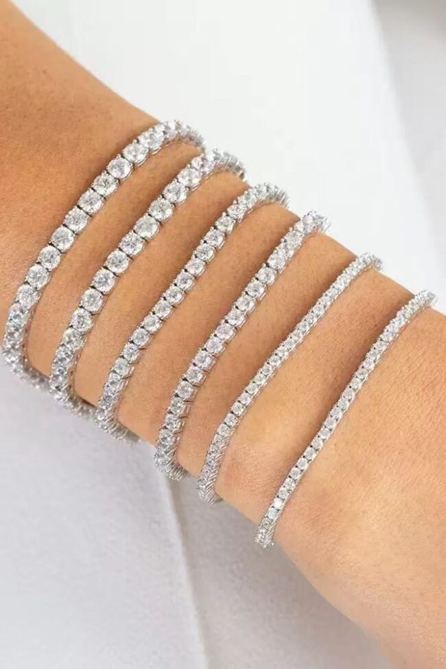 The Noemie Elegant Zirconia Tennis Bracelet Detail – La Rose Couture Jewellery & Accessories