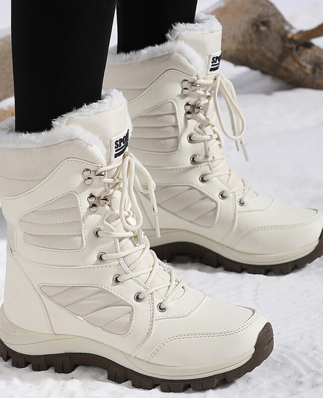 The Nathalie Warm Fleece Lined Snow Boots – La Rose Couture Shoes & Footwear