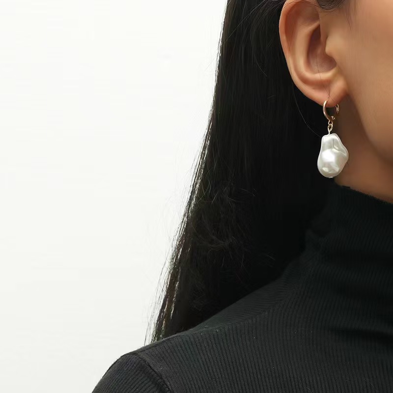 Irregular Baroque Pearl Earrings